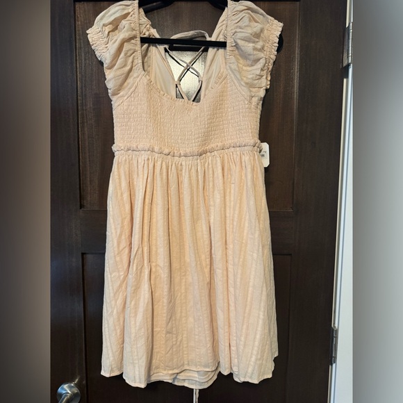 Altar'd State Corset Back Peach Mini Dress - Picture 2 of 3